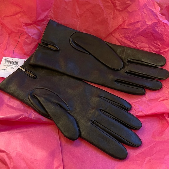 NWT Authentic Coach 100% Sheep Leather Gloves Sz 8 - Picture 8 of 9